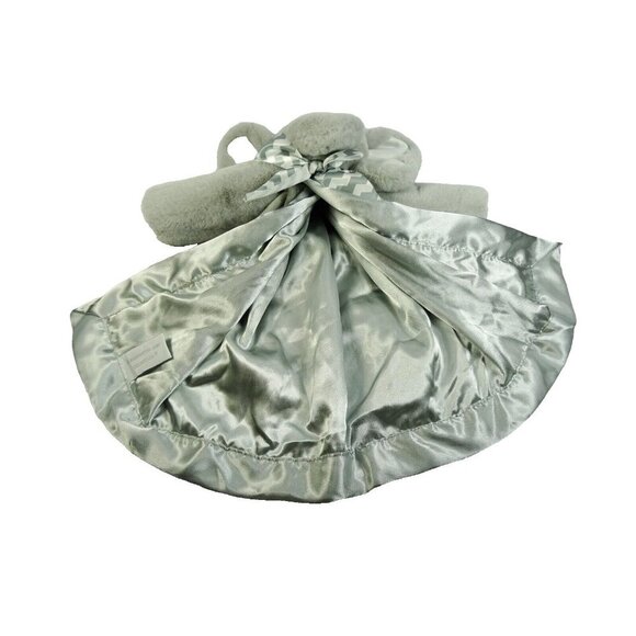 Bearington Baby Collection Elephant Lovey Baby Security Blanket Gray Silky - Picture 5 of 6